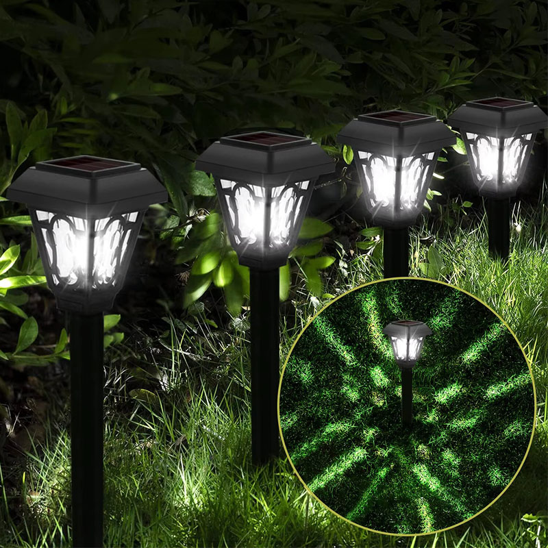 Outdoor Driveway Landscape Led lighting Waterproof Black Stake Solar Garden Lights For Pathway