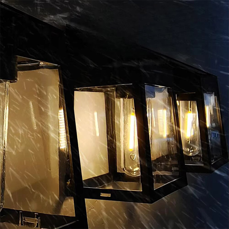 New Design Outdoor Retro Tungsten Filament Wall Lamp Solar Powered LED Outdoor Lighting Solar Powered Lights Inquiry