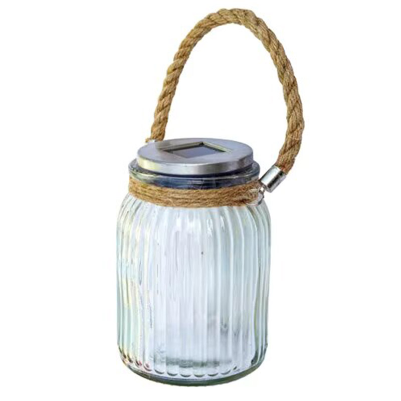 Hot Sale Glass Jar Solar Powered LED Lights Rope Hanging Garden Lanterns Table Lamps Outdoor light