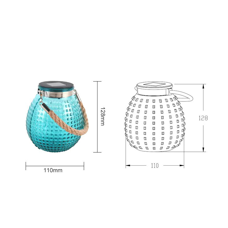 Waterproof Hanging Mason Jar Lamp Warm LED Glass Bottle Solar Garden Lights